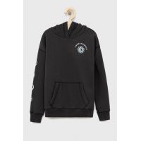 Abercrombie & Fitch bluza copii culoarea gri, cu glugă, neted