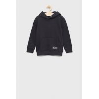 Abercrombie & Fitch bluza copii culoarea negru, cu glugă, neted