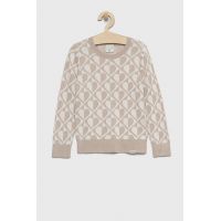 Abercrombie & Fitch pulover copii culoarea bej, light
