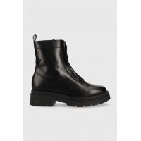 Marc O'Polo cizme de piele femei, culoarea negru, cu platforma