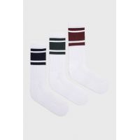 Abercrombie & Fitch sosete (3-pack) 3- Pack barbati, culoarea alb