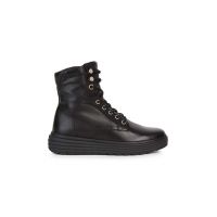 Geox cizme de piele Phaolae femei, culoarea negru, cu platforma