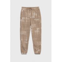 Abercrombie & Fitch pantaloni de trening pentru copii culoarea bej, modelator