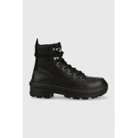 Hunter bocanci Rebel Explorer femei, culoarea negru, cu toc plat