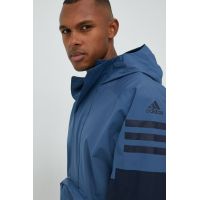 adidas TERREX geaca de ploaie Utilitas barbati, culoarea albastru marin, de tranzitie