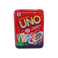 Carti de joc tip Uno, in cutie metalica, multicolor, +3ani, en-gros