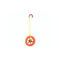 Jucarie de împins ROATA cu mâner, diam. 24cm, multicolor, +3ani, en-gros