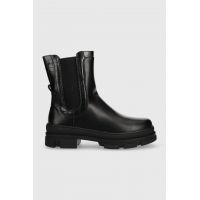 Answear Lab cizme femei, culoarea negru, cu toc plat