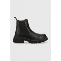 Napapijri ghete chelsea de piele Berry femei, culoarea negru, cu platforma