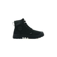 Palladium ghete de piele Pampa Shield Wp Lux femei, culoarea negru, cu toc plat