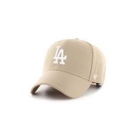 47brand șapcă de baseball din bumbac MLB Los Angeles Dodgers culoarea bej, cu imprimeu  B-MVPSP12WBP-KHB
