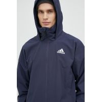 adidas geaca de ploaie barbati, culoarea albastru marin, de tranzitie
