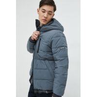 Abercrombie & Fitch geaca barbati, culoarea gri, de tranzitie