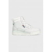 Fila bocanci de piele Grunge Ii L culoarea alb, cu platforma