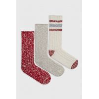 Abercrombie & Fitch sosete 3-pack barbati, culoarea rosu
