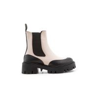 Charles Footwear ghete chelsea de piele Sophia femei, culoarea bej, cu platforma, izolare usoara