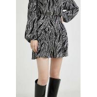 The Kooples fusta culoarea negru, mini, evazati