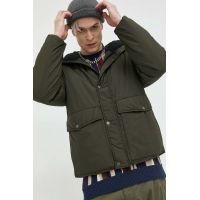 Abercrombie & Fitch geaca barbati, culoarea verde, de iarna, oversize