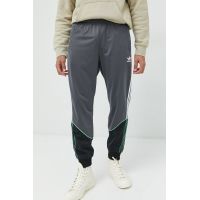 adidas Originals pantaloni de trening barbati, culoarea gri, cu imprimeu