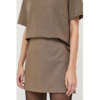 Herskind fusta Debby culoarea maro, mini, drept