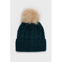 Abercrombie & Fitch caciula culoarea verde, din tricot gros