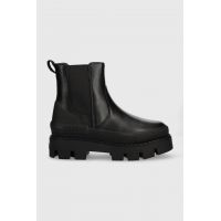 Buffalo cizme raven chelsea femei, culoarea negru, cu platforma