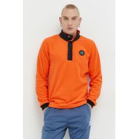 Adidas Originals bluza barbati, culoarea portocaliu, cu imprimeu