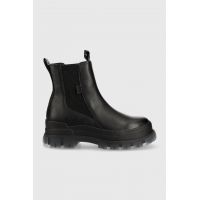 Buffalo cizme Aspha Chelsea Mid femei, culoarea negru, cu platforma