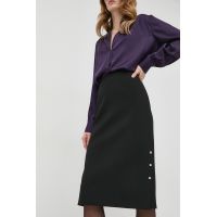 BOSS fusta culoarea negru, midi, creion