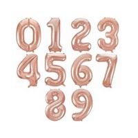 Balon Folie Cifra Rose Gold 100 cm Engros