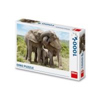 Puzzle 1000 de piese en-gros Familia de elefanti