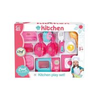 Set de bucatarie cu electrocasnice cu sunete si lumini, ustensile de gatit si alimente, multicolor, +3ani, en-gros