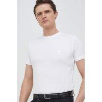 Trussardi tricou barbati, culoarea alb, neted