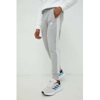 adidas pantaloni de trening din bumbac bărbați, culoarea gri, cu imprimeu  IC9407