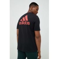 Adidas tricou din bumbac culoarea negru, cu imprimeu