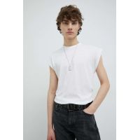 Drykorn tricou din bumbac Frili culoarea alb