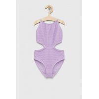 Abercrombie & Fitch costum de baie dintr-o bucată pentru copii culoarea violet