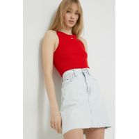 Tommy Jeans fusta jeans mini, drept
