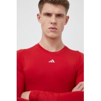 adidas Performance mânecă lungă de antrenament culoarea rosu, neted