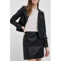 Pepe Jeans fusta culoarea negru, mini, drept