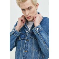 Abercrombie & Fitch geaca jeans barbati, de tranzitie, oversize