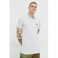 Abercrombie & Fitch tricou polo 3-pack barbati, culoarea gri, melanj
