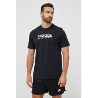 adidas tricou din bumbac culoarea negru, cu imprimeu