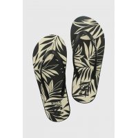 Billabong slapi femei, culoarea negru, cu toc plat