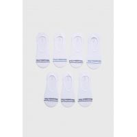 Abercrombie & Fitch sosete 7-pack barbati, culoarea alb