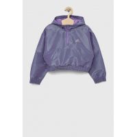 adidas bluza copii G D WV HD HLFZP culoarea violet, cu glugă, neted
