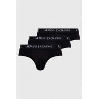Armani Exchange slip 3-pack barbati, culoarea negru