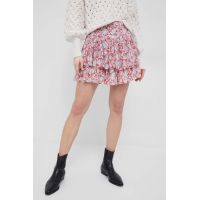 Pepe Jeans fusta Brittany culoarea rosu, mini, evazati