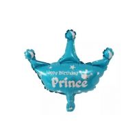 Balon folie coroana Happy Birthday Prince 60 cm Engros Engros