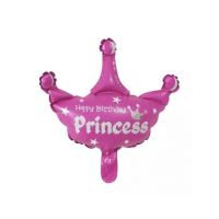 Balon folie coroana Happy Birthday Princes 60 cm Engros Engros